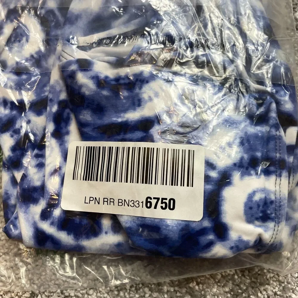 OKAMI Girls 10 Two Piece Swim Bathing Suit Set Blue White Long Sleeve Brief New